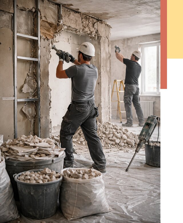 Демонтажные работы в Усть-куте от 2780 руб. — услуги и цена под ключ | ОТДЕЛОЧНИК-Утк