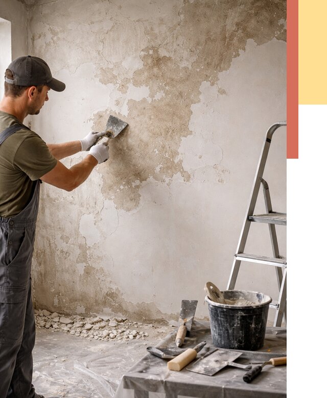 Снятие старой шпаклевки в Усть-куте от 1905 руб. — быстро и недорого | ОТДЕЛОЧНИК-Утк