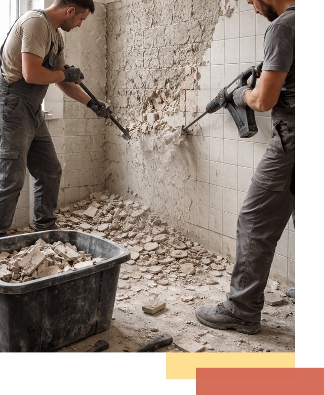 Демонтаж плитки со стен в Усть-куте быстро и аккуратно