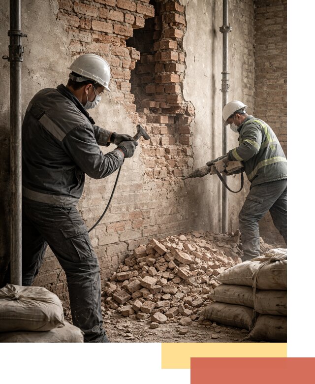 Демонтаж кирпичных стен в Усть-куте быстро и безопасно