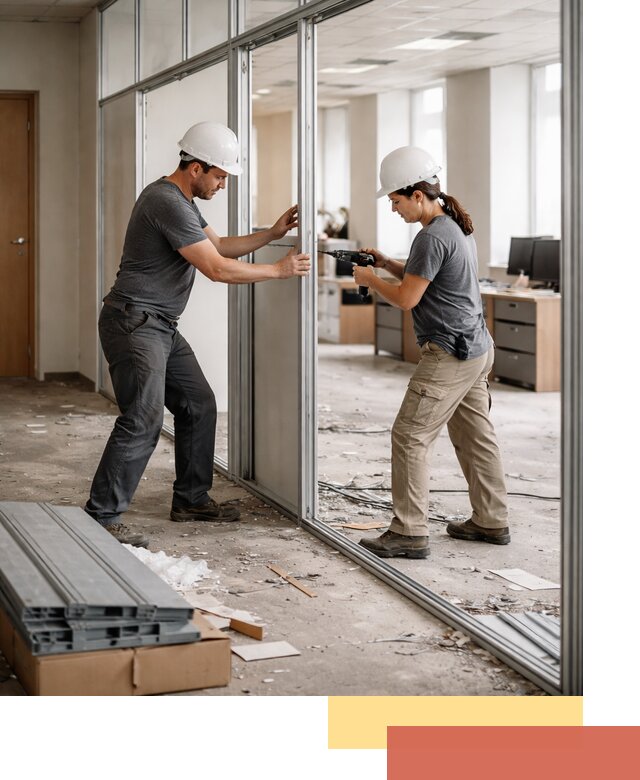 Демонтаж алюминиевых перегородок в Усть-куте быстро и аккуратно