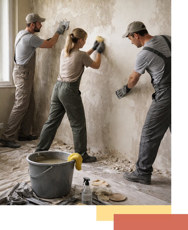 Очистка стен от клея и грунтовки в Усть-куте качественно и быстро