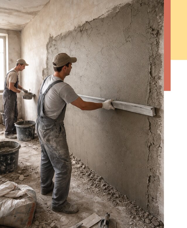 Цементная штукатурка стен в Усть-куте от 4634 руб/м2 — быстро и недорого | ОТДЕЛОЧНИК-Утк