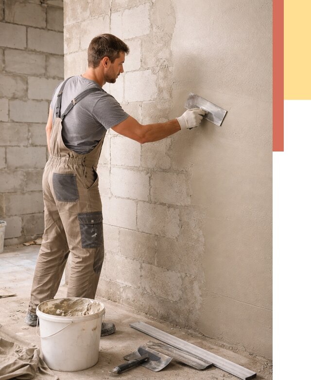 Штукатурка стен из газобетона в Усть-куте от 2162 руб./м2 — быстро и недорого | ОТДЕЛОЧНИК-Утк