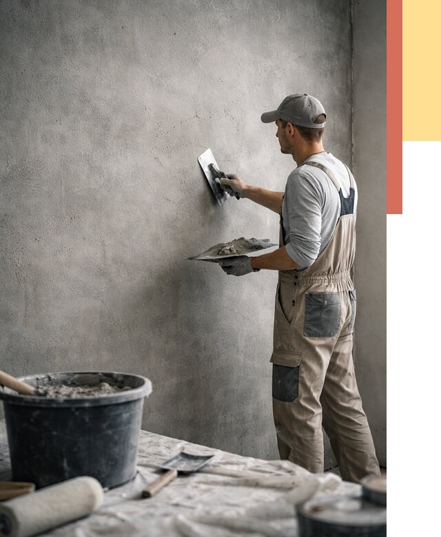 Декоративная штукатурка под бетон в Усть-куте от 2574 руб./м² — нанесение под ключ | ОТДЕЛОЧНИК-Утк