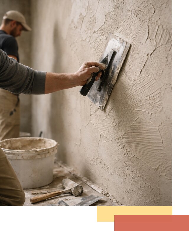 Фактурная штукатурка стен в Усть-куте — монтаж, отделка, реставрация