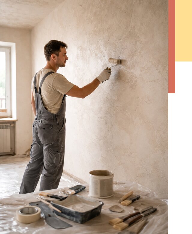 Нанесение лессирующей краски по декоративке в Усть-куте от 1802 руб. | ОТДЕЛОЧНИК-Утк