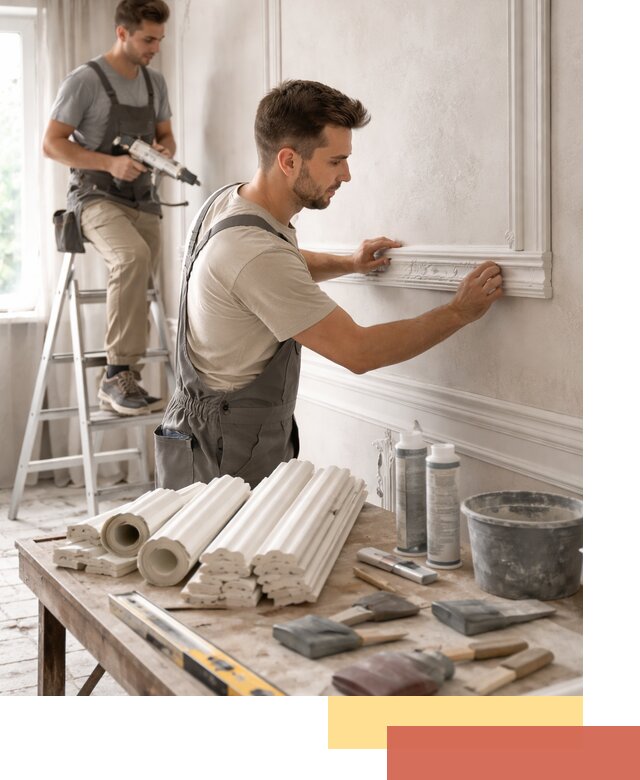 Монтаж лепнины на стены в Усть-куте профессионально и качественно