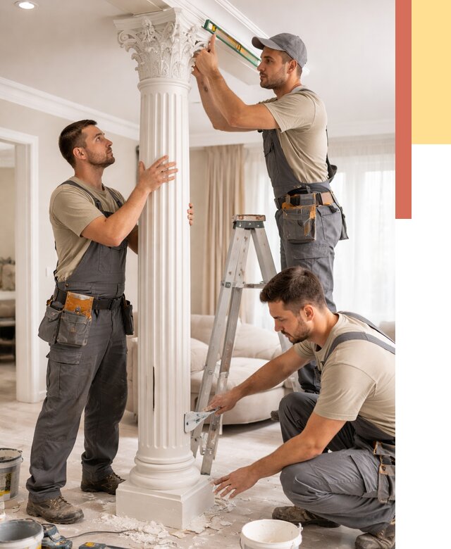 Установка декоративных колонн в Усть-куте от 12356 руб. под ключ | ОТДЕЛОЧНИК-Утк