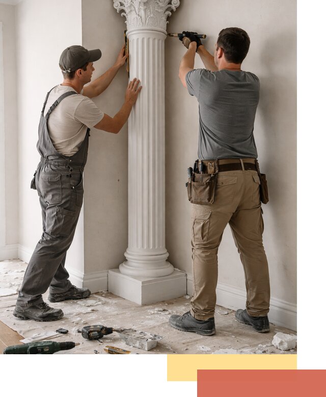 Установка декоративных колонн в Усть-куте под ключ