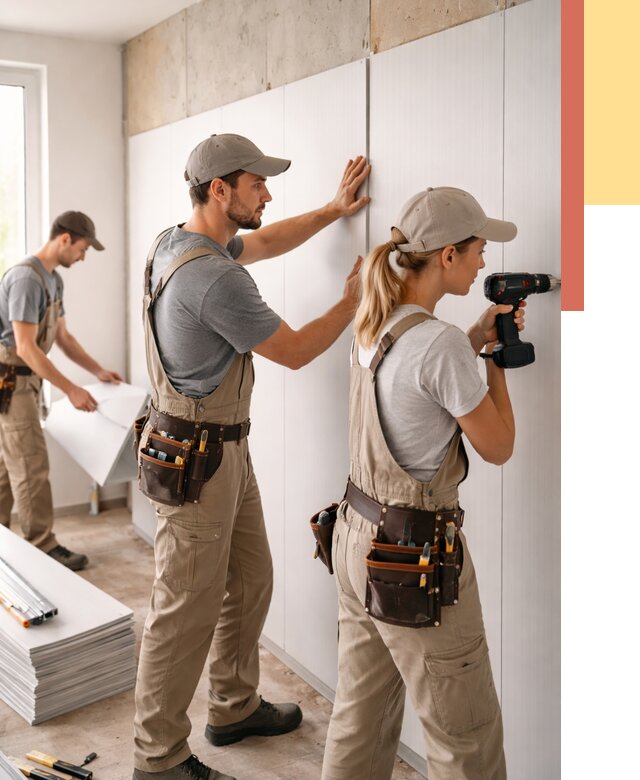 Монтаж ПВХ панелей на стены в Усть-куте от 463 руб/м2 — быстро и недорого | ОТДЕЛОЧНИК-Утк