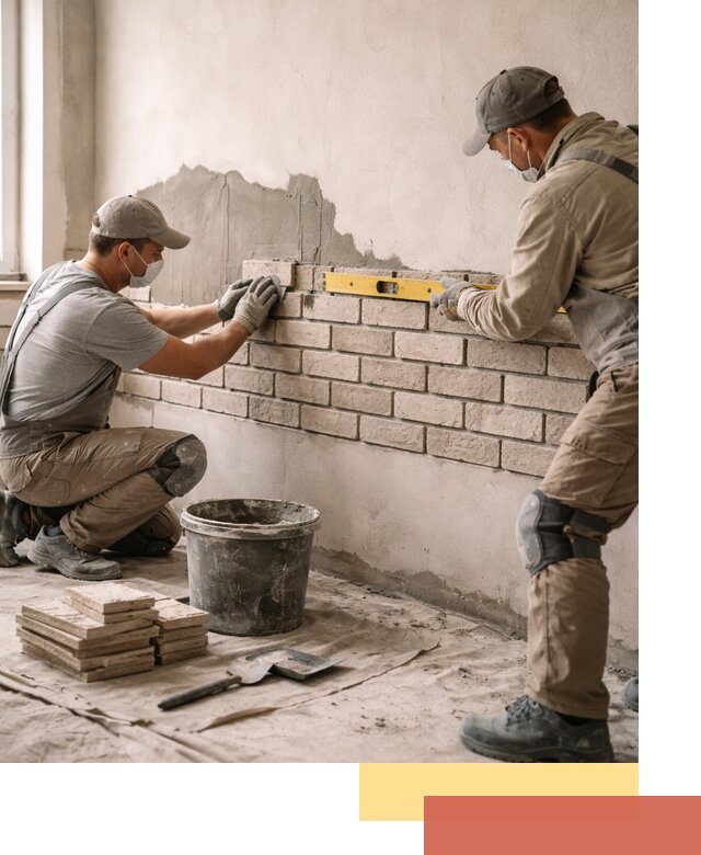 Монтаж декоративного кирпича профессионально в Усть-куте