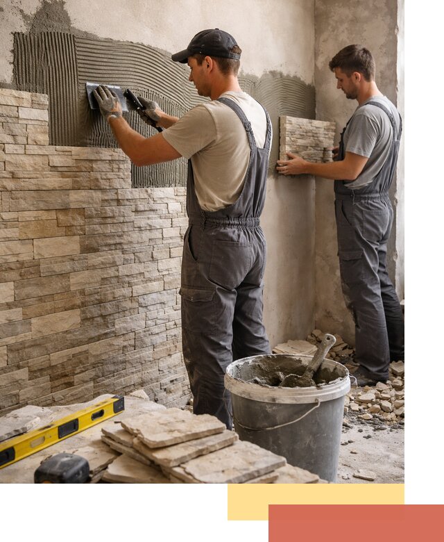 Монтаж искусственного камня в Усть-куте — облицовка стен и фасадов