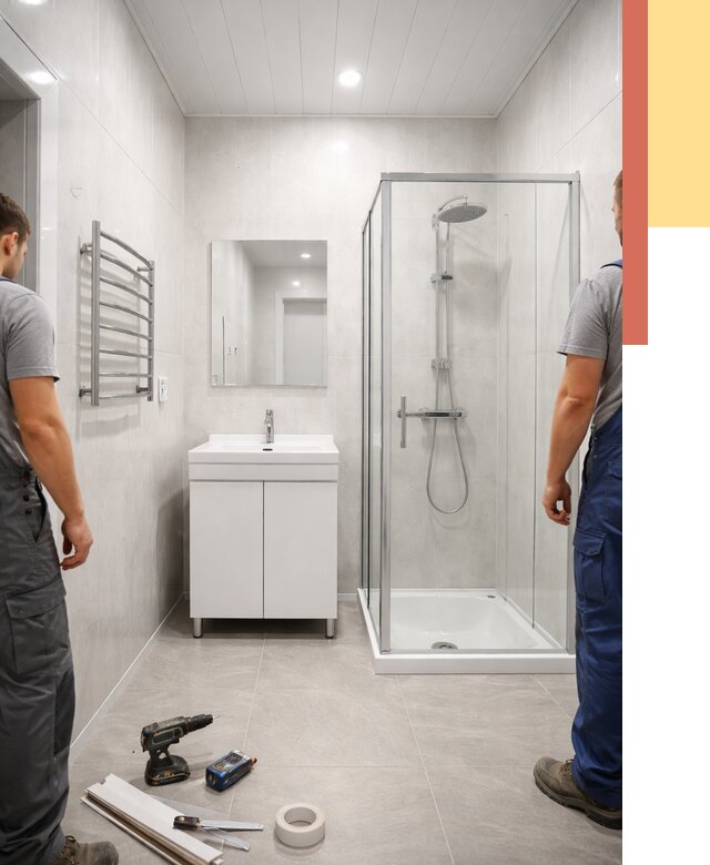 Отделка ванной комнаты панелями ПВХ в Усть-куте от 4634 руб. за м2 | ОТДЕЛОЧНИК-Утк