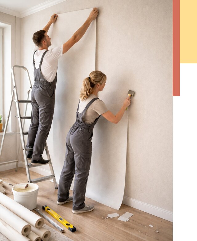 Поклейка флизелиновых обоев в Усть-куте от 6178 руб. | Быстро и недорого — ОТДЕЛОЧНИК-Утк