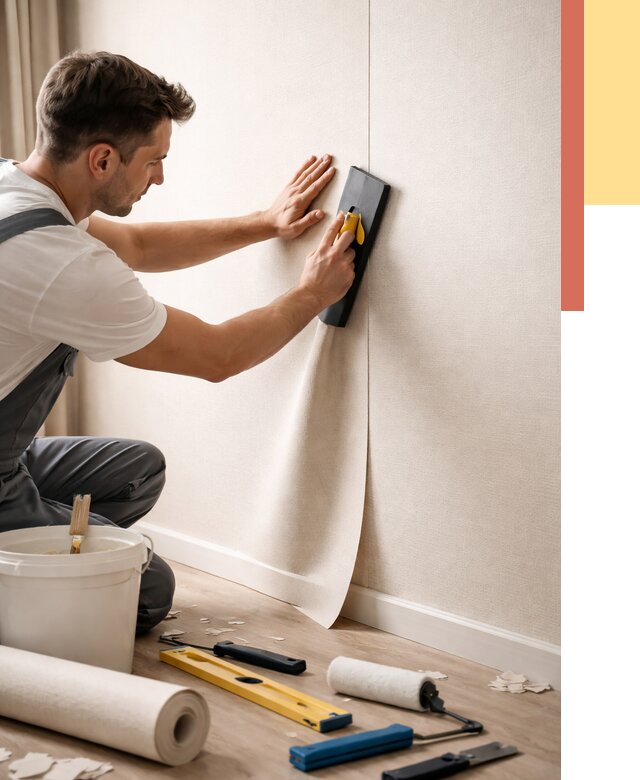 Поклейка виниловых обоев в Усть-куте от 4634 руб. | Быстро и недорого — ОТДЕЛОЧНИК-Утк