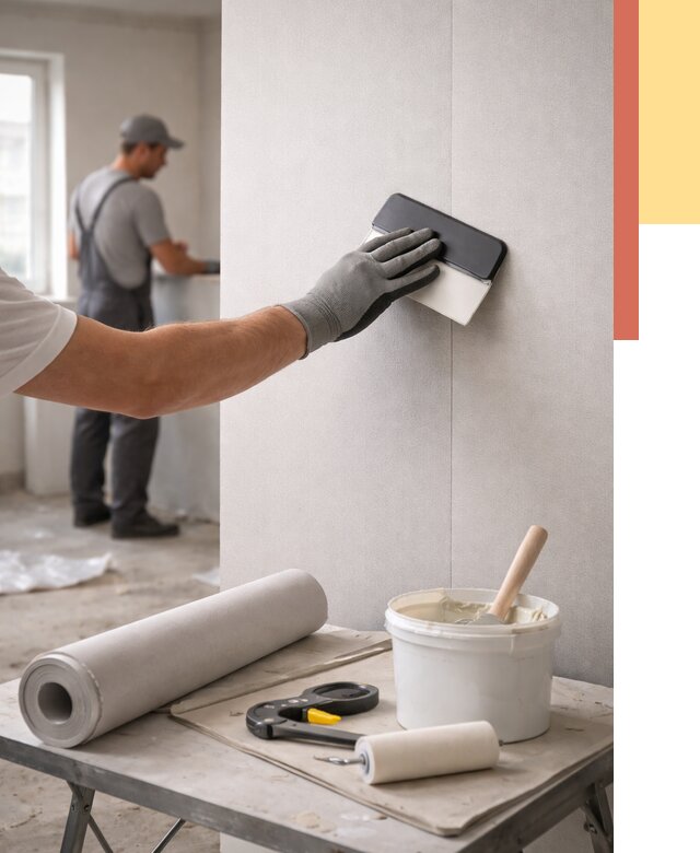 Поклейка обоев под покраску в Усть-куте от 3604 руб. за м2 | ОТДЕЛОЧНИК-Утк