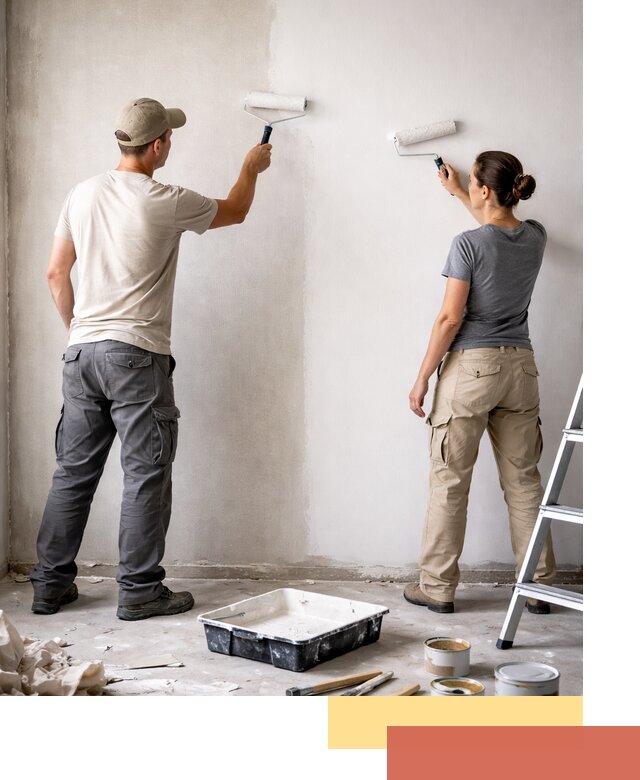 Окраска стен по стеклохолсту в Усть-куте качественно и долговечно