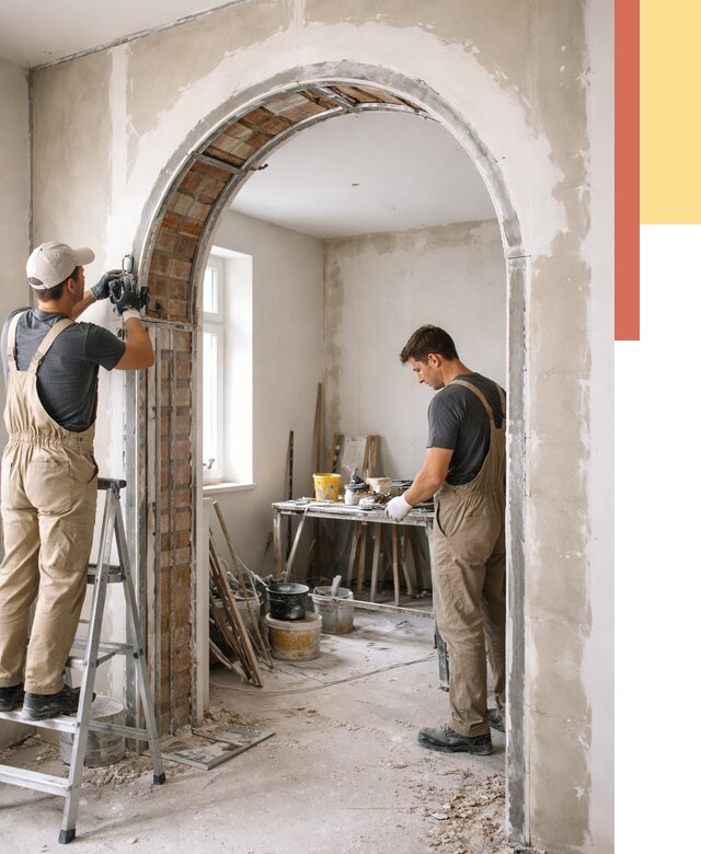 Устройство арочного проема в Усть-куте от 9782 руб. под ключ — быстро и недорого | ОТДЕЛОЧНИК-Утк