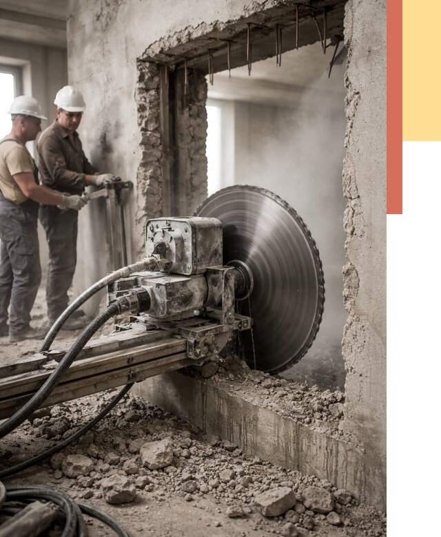 Алмазная резка проемов в Усть-куте от 4634 руб. быстро и недорого | ОТДЕЛОЧНИК-Утк