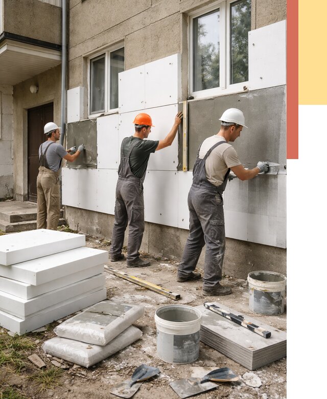 Утепление стен пенопластом в Усть-куте от 1802 руб. — недорого и под ключ | ОТДЕЛОЧНИК-Утк