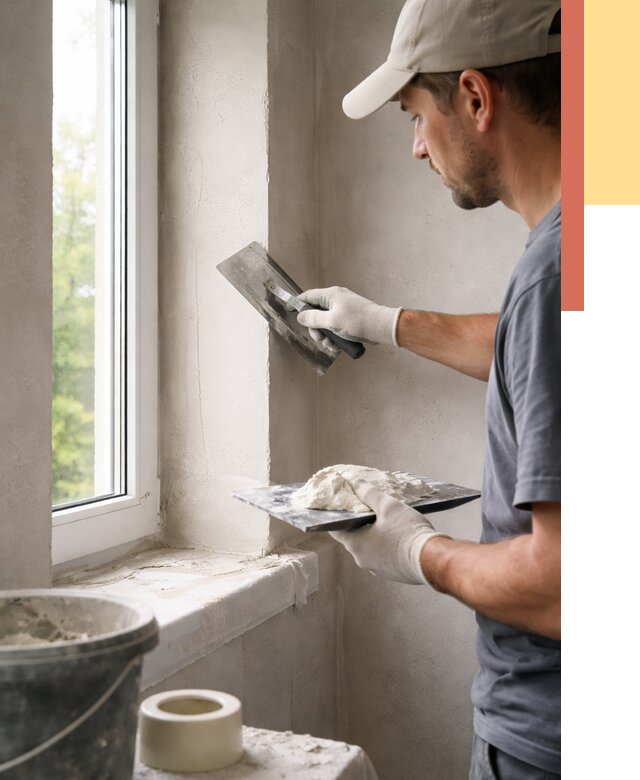 Штукатурка откосов в Усть-куте от 4634 руб/м² — услуги и выравнивание под ключ | ОТДЕЛОЧНИК-Утк