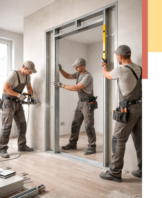 Устройство дверного проема в перегородке в Усть-куте от 4634 руб. под ключ | ОТДЕЛОЧНИК-Утк