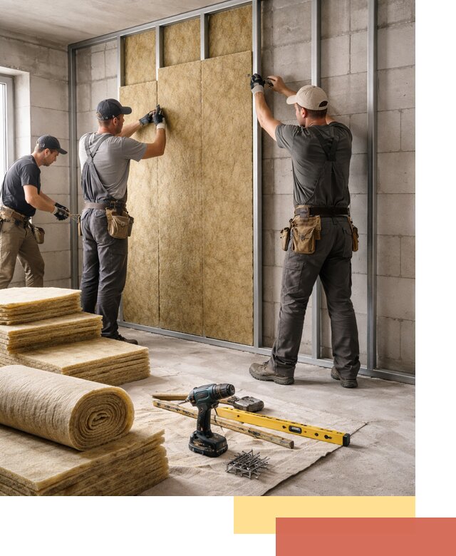 Шумоизоляция перегородок из блоков в Усть-куте — монтаж и защита шумоизоляцией