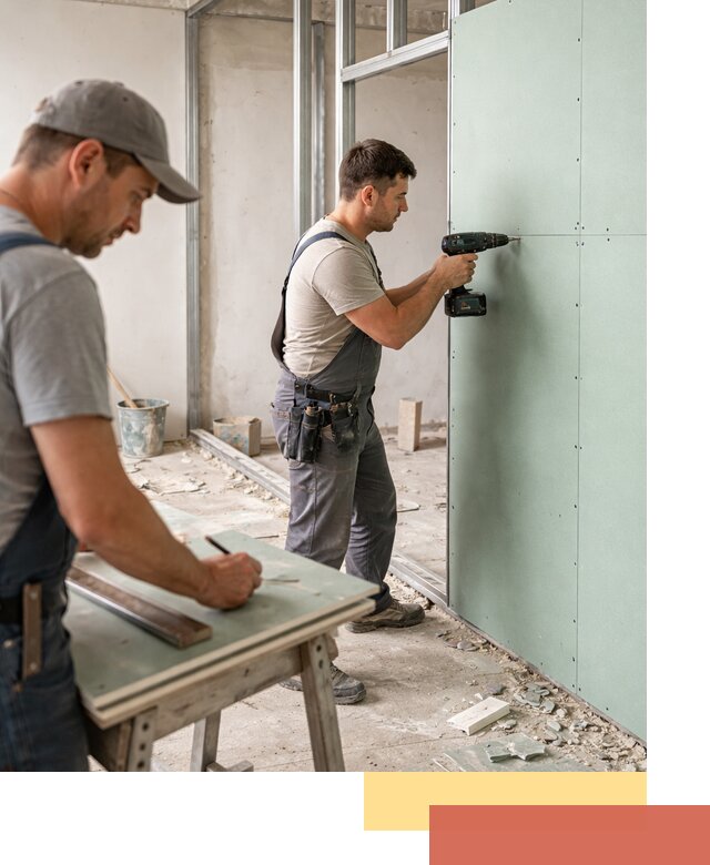 Перегородки из влагостойкого гипсокартона под ключ в Усть-куте