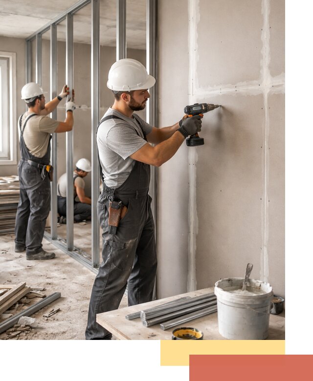 Перегородки из огнестойкого гипсокартона в Усть-куте под ключ