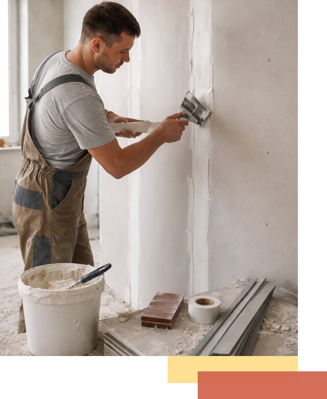 Шпаклевка перегородок из гипсокартона в Усть-куте качественно и быстро