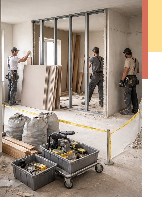 Перенос гипсокартонной перегородки в Усть-куте под ключ от 4634 руб. | Демонтаж и монтаж – ОТДЕЛОЧНИК-Утк