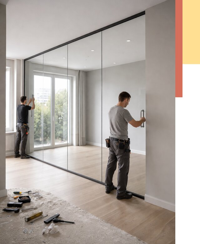 Изготовление стеклянных перегородок в Усть-куте от 12717 руб. под ключ | ОТДЕЛОЧНИК-Утк