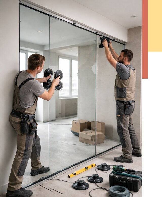 Монтаж стеклянных перегородок в Усть-куте от 6693 руб. | ОТДЕЛОЧНИК-Утк