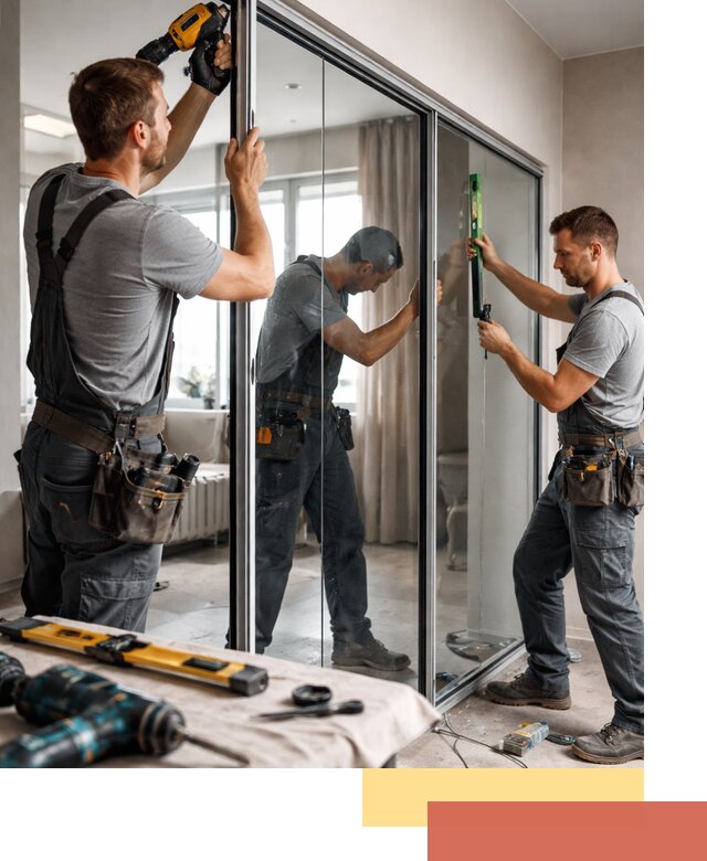 Каркасные стеклянные перегородки под ключ в Усть-куте