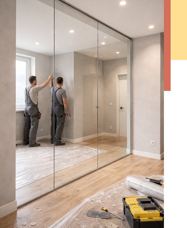 Безрамные стеклянные перегородки в Усть-куте — монтаж от 9782 руб. | ОТДЕЛОЧНИК-Утк