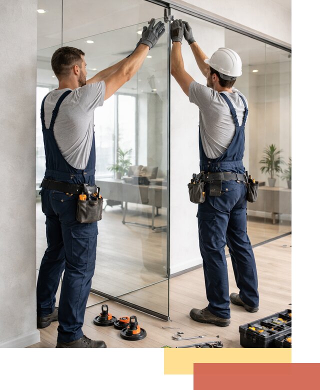 Безрамные стеклянные перегородки под ключ в Усть-куте