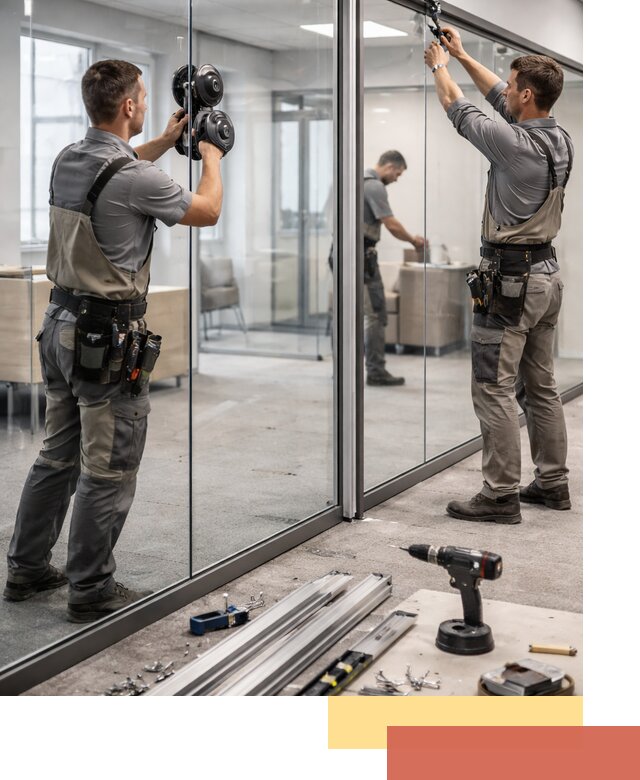 Стеклянные офисные перегородки под ключ в Усть-куте