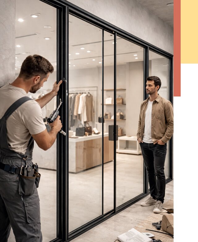 Стеклянные перегородки для магазинов в Усть-куте от 8444 руб. под ключ | ОТДЕЛОЧНИК-Утк