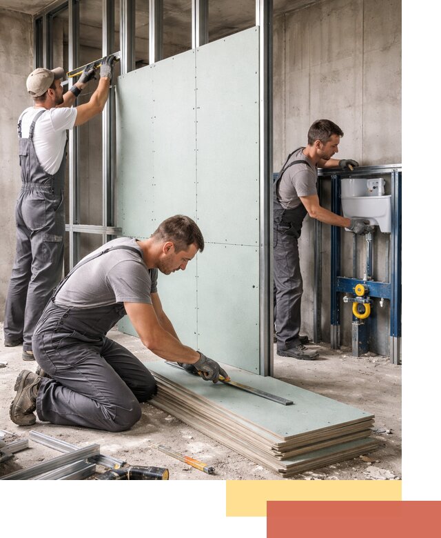 Монтаж и ремонт сантехнических перегородок в Усть-куте