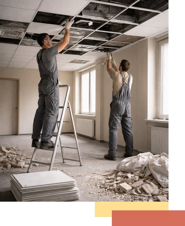 Демонтаж потолков Армстронг профессионально в Усть-куте