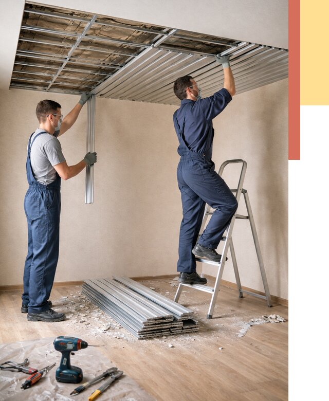 Демонтаж реечного потолка в Усть-куте от 4634 руб. быстро и недорого | ОТДЕЛОЧНИК-Утк