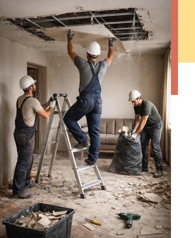 Демонтаж гипсокартонного потолка в Усть-куте от 432 руб. за м2 — ОТДЕЛОЧНИК-Утк