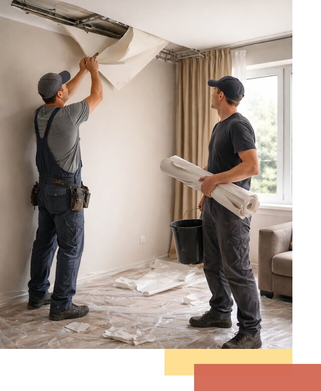 Демонтаж натяжного потолка в Усть-куте быстро и аккуратно