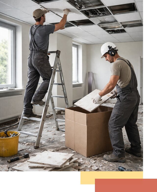 Демонтаж потолочной плитки в Усть-куте быстро и аккуратно