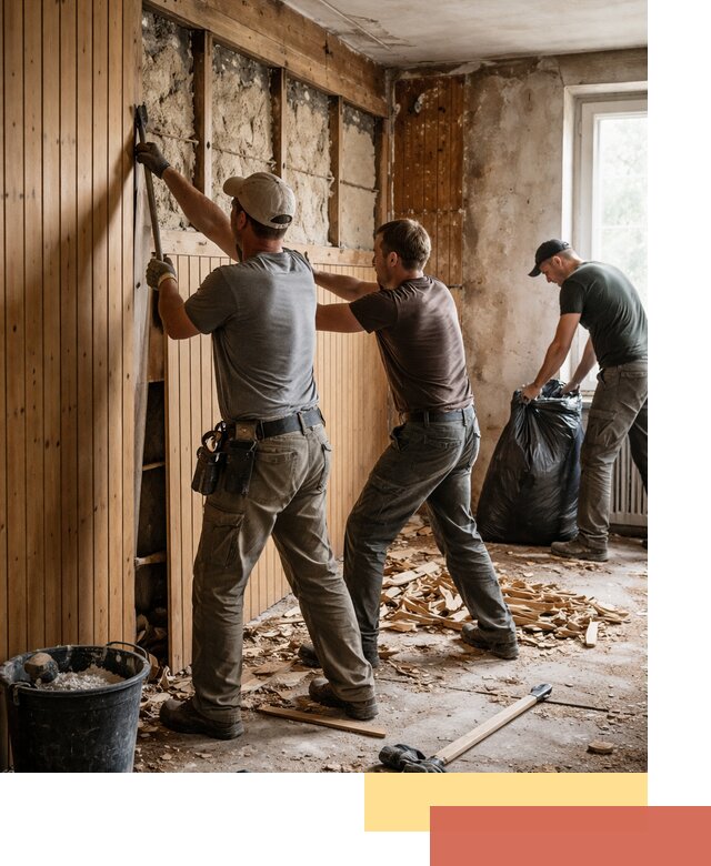 Демонтаж вагонки и вывоз материалов в Усть-куте