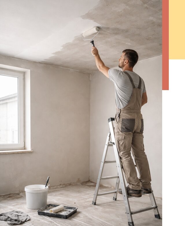 Грунтовка потолка в Усть-куте от 2574 руб. — быстро и недорого | ОТДЕЛОЧНИК-Утк