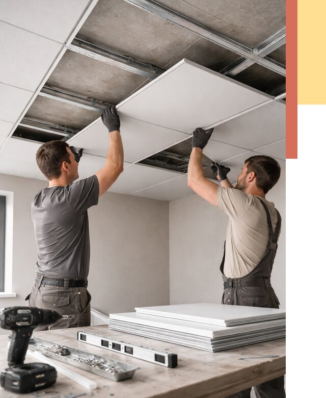 Монтаж кассетного потолка в Усть-куте от 4634 руб/м2 — установка и сборка | ОТДЕЛОЧНИК-Утк