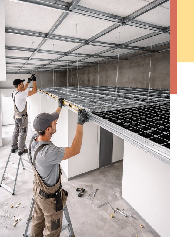 Монтаж потолка грильято в Усть-куте от 463 руб./м² — быстрая сборка под ключ | ОТДЕЛОЧНИК-Утк