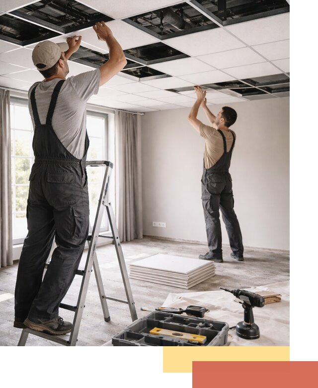 Замена плит подвесного потолка в Усть-куте быстро и качественно